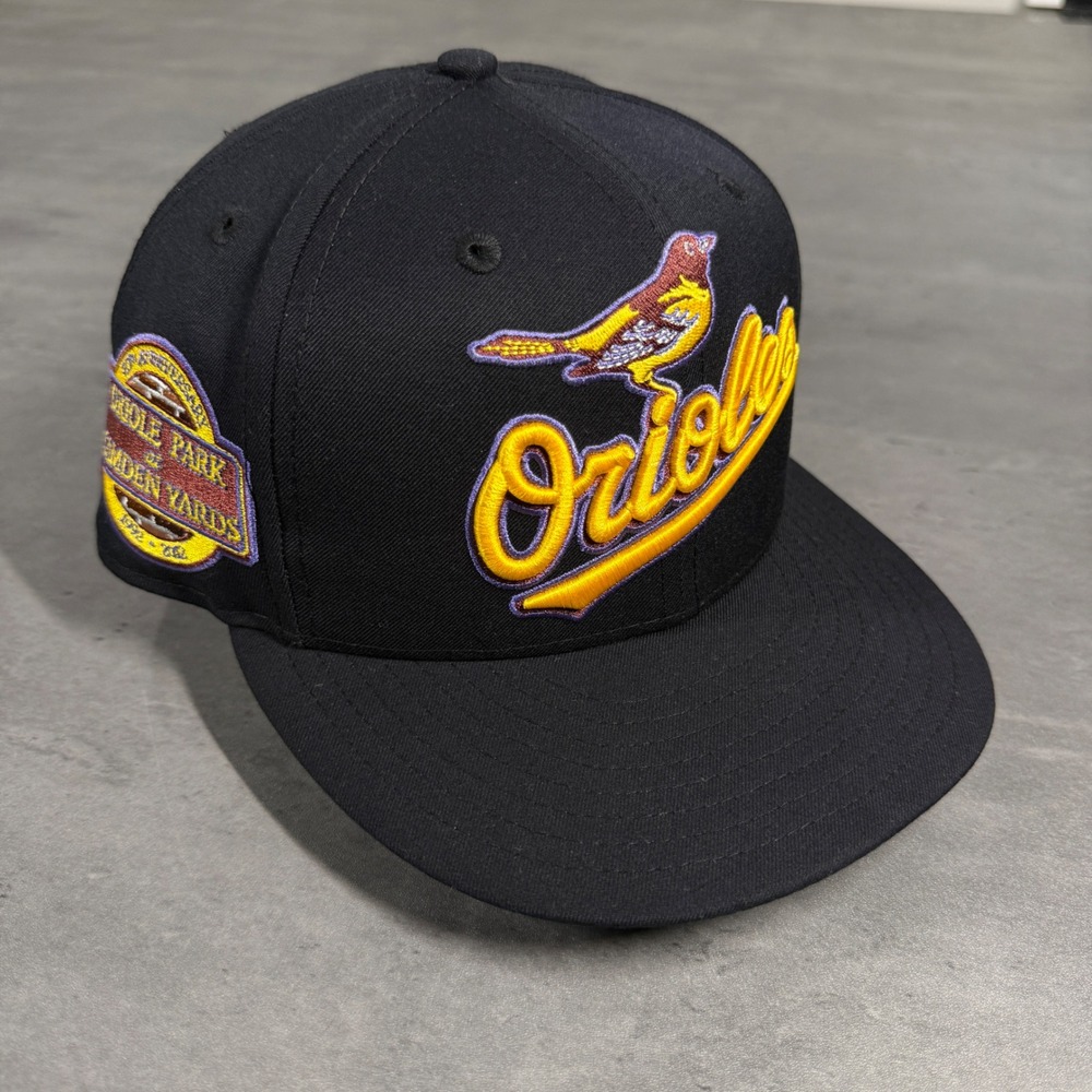 Hat Club Baltimore Orioles New Era Cap 7 3/4 Black Yellow The Wire Pack TV Show
